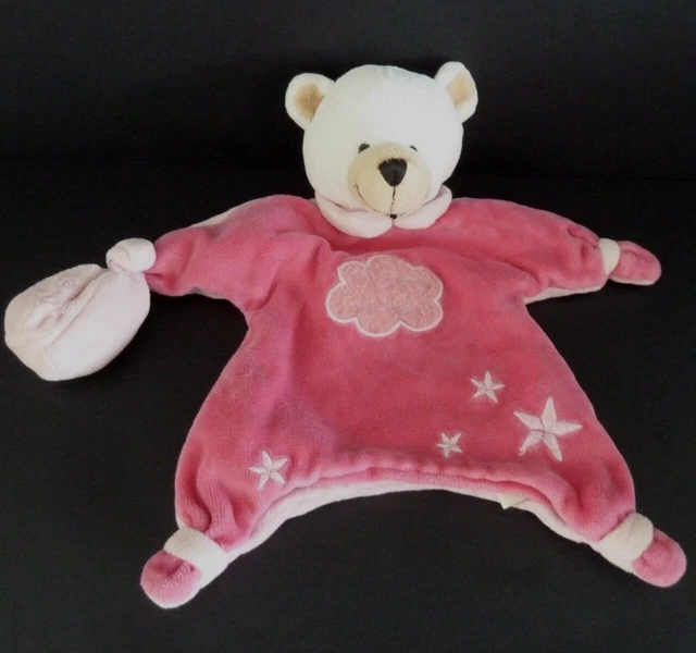 TT. DOUDOU MARIONNETTE REVE DE BEBE CMP OURS poudre à dormir ROSE sans bonnet