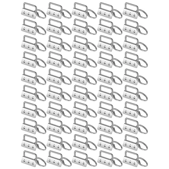2X(50 Pezzi Hardware Portachiavi con Anelli Divisi Set Clip di Coda per Morset9)