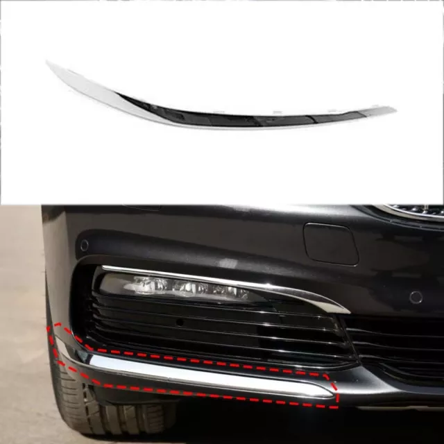 Right Side Front Bumper Molding Trim Chrome For BMW G12 7-Series Base 2016-2019