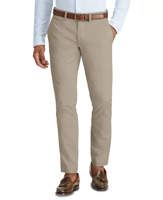NWT 40WX34L Polo Ralph Lauren Khaki Classic Tan Straight Chino Pants 40 X 34 115