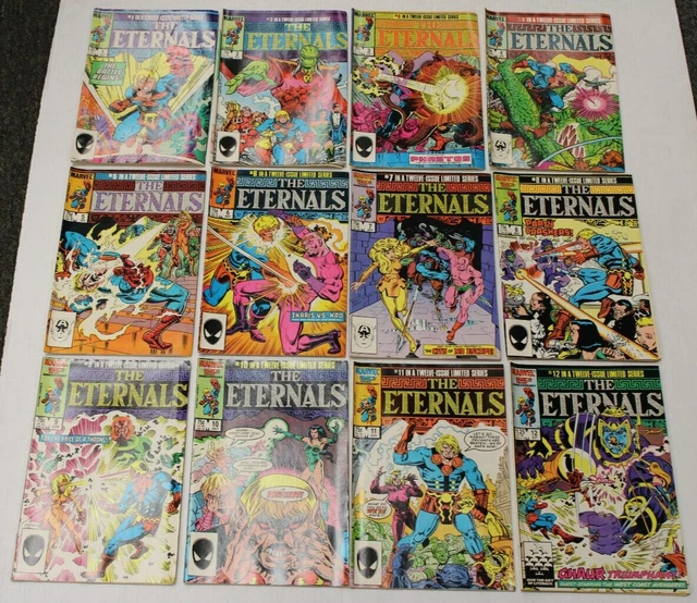 THE ETERNALS #1-12 Set (1985-1986) Walt Simonson, Marvel Comics