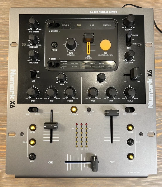 NUMARK X6 Digital Scratch DJ Mixer w/FX - Power Supply - Manual - Box - WORKING NUMARK X6 Digital Scratch DJ Mixer w/FX - Power Supply - Manual - Box - WORKING