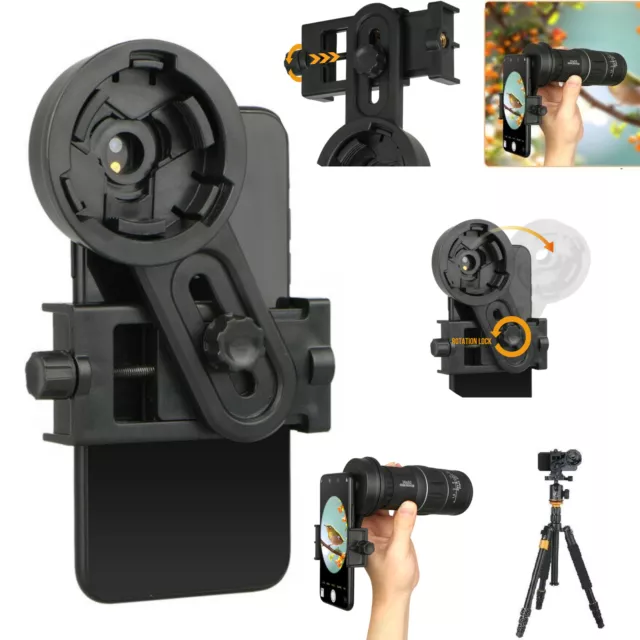 Universal Cell Phone Adapter Mount Binocular Monocular Spotting Scope Telescope