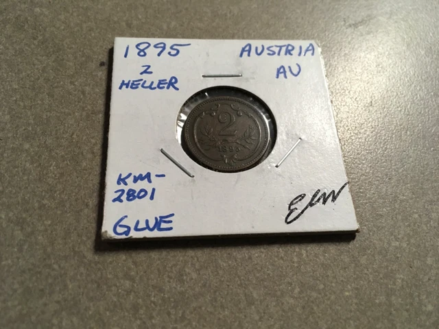 1895 Austria 2 Heller Coin XF AU  High Grade World Coin  #1304 L 🇦🇹