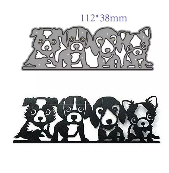 Hund Tier Metall Stencil Cutting Dies Scrapbooking Stanzschablone Fotoalbum DIY