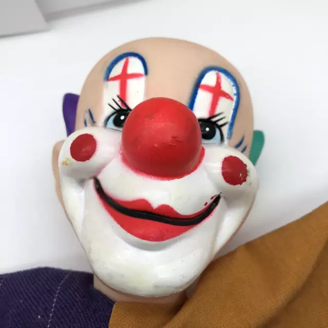 Vintage Clown Hand Puppet Rubber Head Mr Rogers Neighborhood Theater