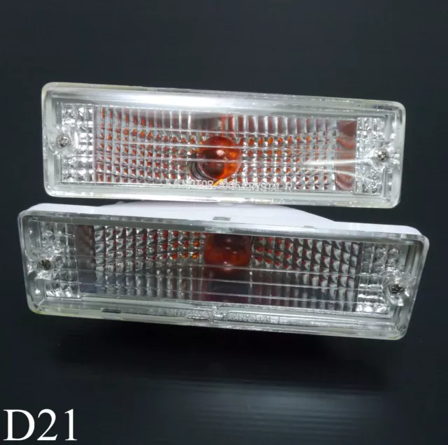 Crystal front bumper turn signal light for Nissan Navara D21 Hardbody 86-97 USS