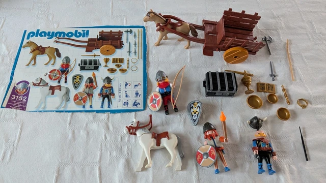 PLAYMOBIL VIKINGS [C11009] - bateau médiéval en bois avec rames 3156