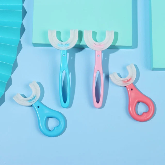 Cepillo de limpieza en forma de U de silicona lavado de dientes cuidado bucal para niños cepillo de dientes