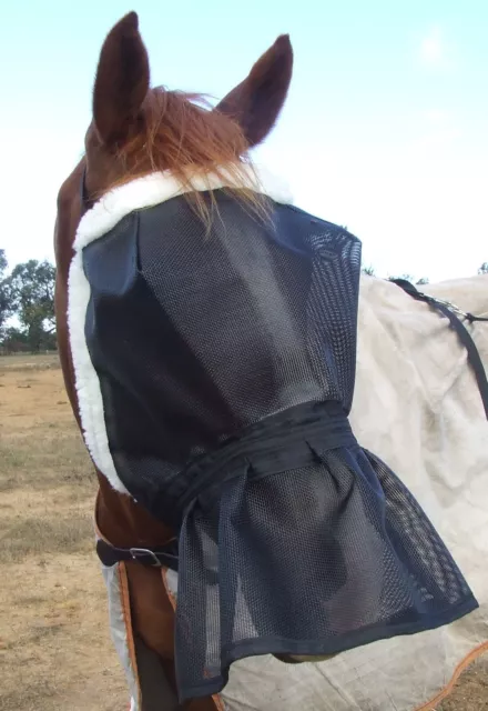 Ecotak DELUX fleece lined fly mask with nose skirt Ecotak