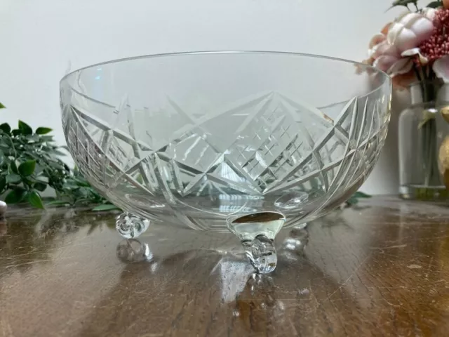 Vintage Cut Glass Bowl 3