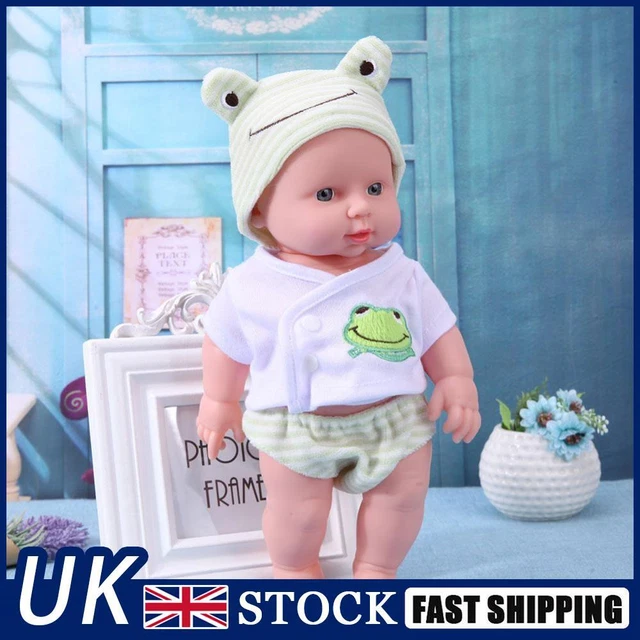 30cm Finished Doll Washable PVC 3D Prop Doll Baby Companion Toys (Green)