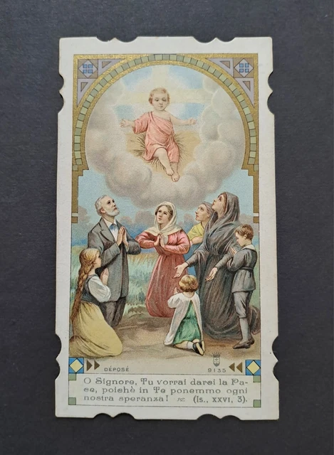 Santino Antico - Preghiera a Gesù Bambino - S.Lega Eucaristica -14 Novembre 1916