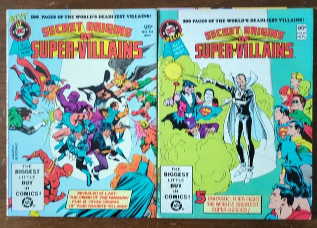Blue Ribbon Digest #10 & 15 DC Special Best Of Secret Origins Of Super-Villains