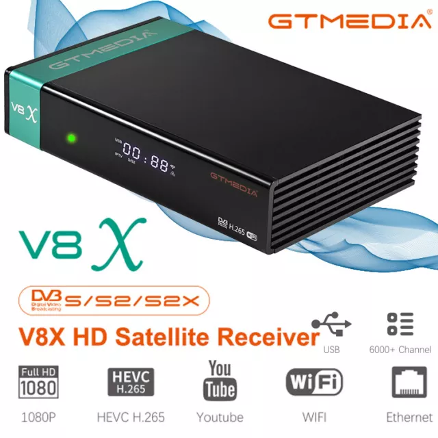 GTMEDIA V8X 1080P HD Satellite Digital DVB-S2/S2X TV Receiver Tuner Set Top Box