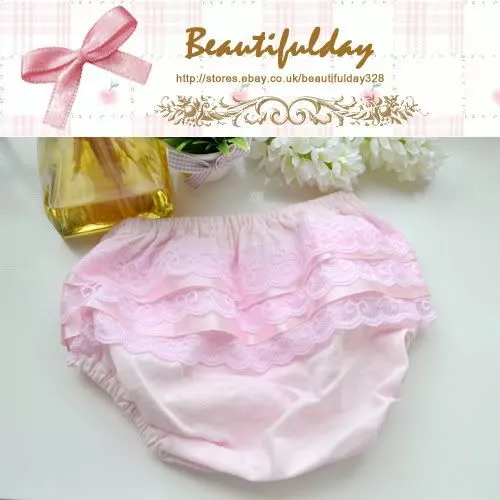 Baby Girl Toddler Frilly Lace Knickers Pants Wedding Christening Party 0-3 years 3