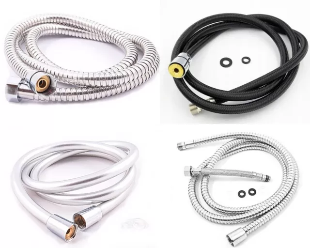 Stainless Steel 1.5 M Flexible Bathroom Shower Hose Pipe Kitchen Pull Out