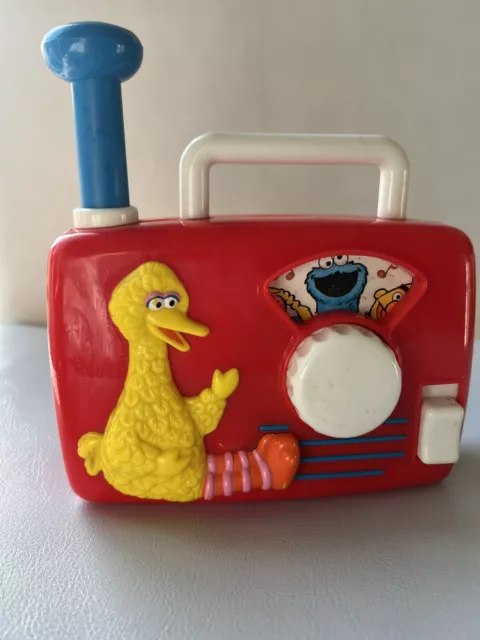 Vintage Illco Muppet Sesame Street Big Bird Toy Music Box Radio WORKS Jim Henson