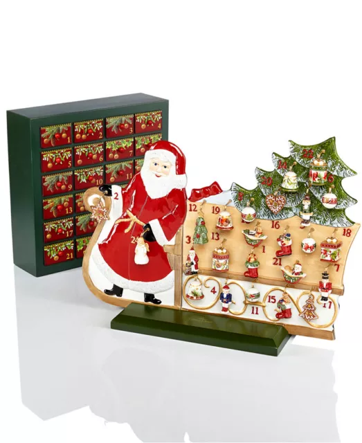 JUGUETES DE NAVIDAD Villeroy & Boch memoria: calendario de adviento santa y trineo #9593