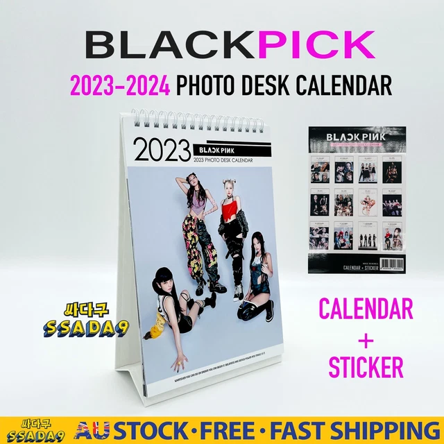 BLACKPINK GENUINE PHOTO Calendar 20232024 with Sticker KPOP 20.32