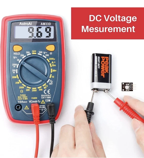 ASTROAI MULTIMETER 2000 Counts Digital Multimeter with DC AC Voltmeter