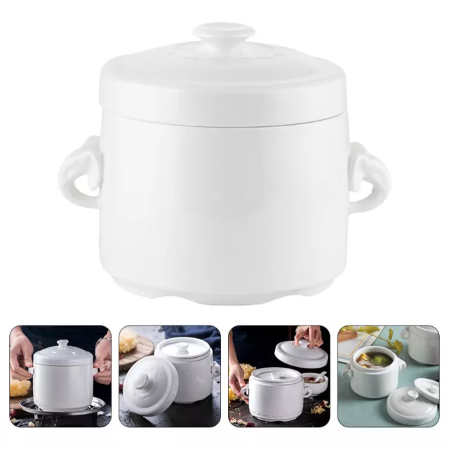 stew cooking pot Ceramic Ceramic Bowl with Lid Ceramic Round Small Steam