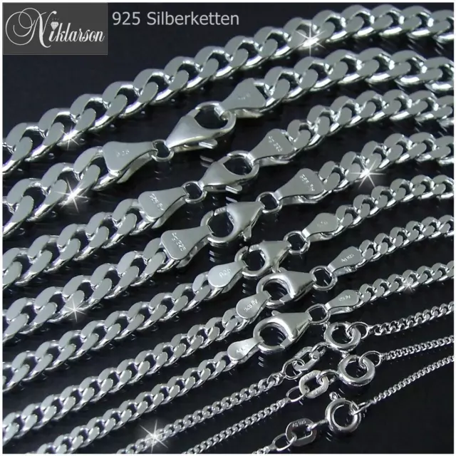 Kette echte Silberkette 925 Silber Panzerketten Sterlingsilber Collier VE5*