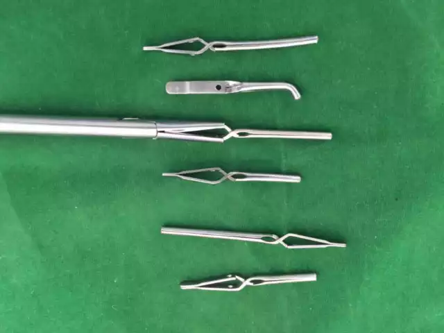 Laparoscopic-Laparoscopy-Bulldog-Clamp-Forceps-10mm -6-Clip Ss 2