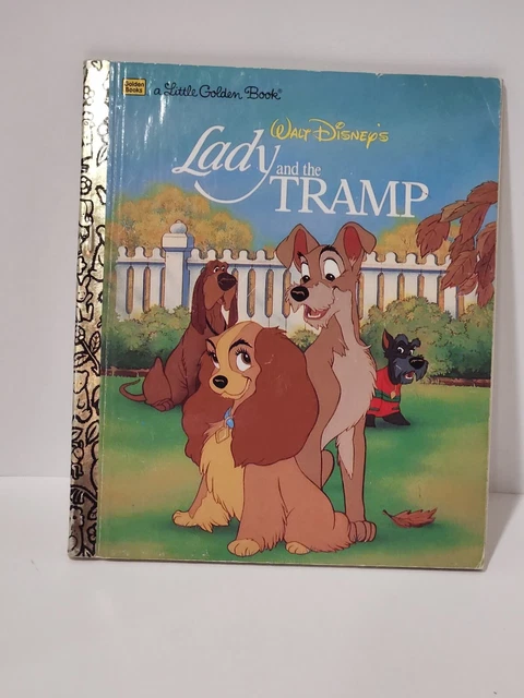 Golden Books A Little Golden Book Vtg Disneys Lady and the Tramp Hardcover Book