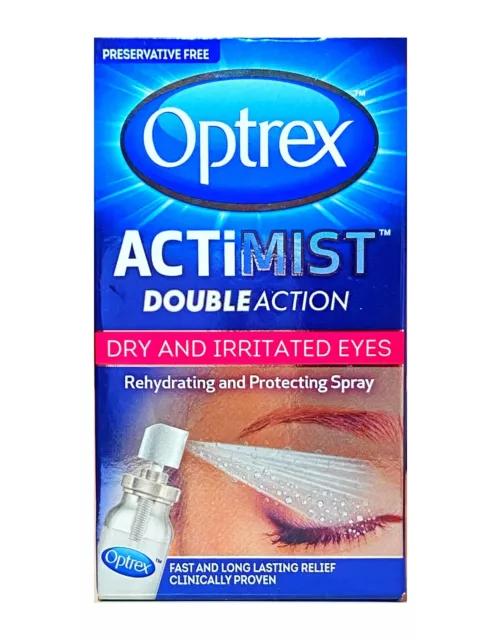 Optrex Actimist Double Action Eye Spray For Dry And Irritated Eyes 10ml Original