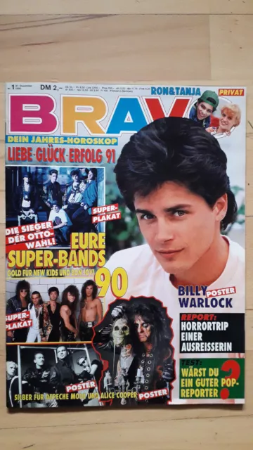 BRAVO Nr.1 vom 27.12.1990 mit Riesenposter Bon Jovi, New Kids on the Block...