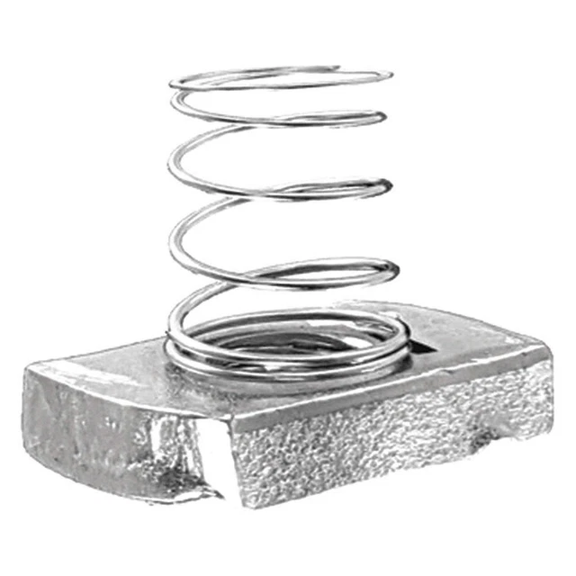 GRAINGER APPROVED V200 1/4 Spring Nut,Steel,Overall W 1 3/8in,PK25