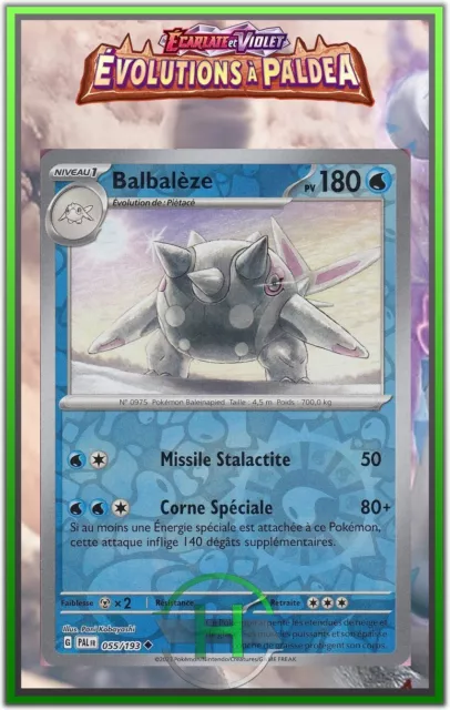 Balbalèze Reverse - EV2:Évolutions à Paldea - 055/193 - Carte Pokémon FR Neuve