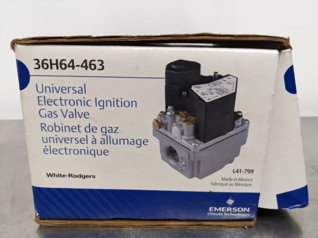 Emerson 36H64-463 Universal Electronic Ignition Gas Valve White-Rodgers