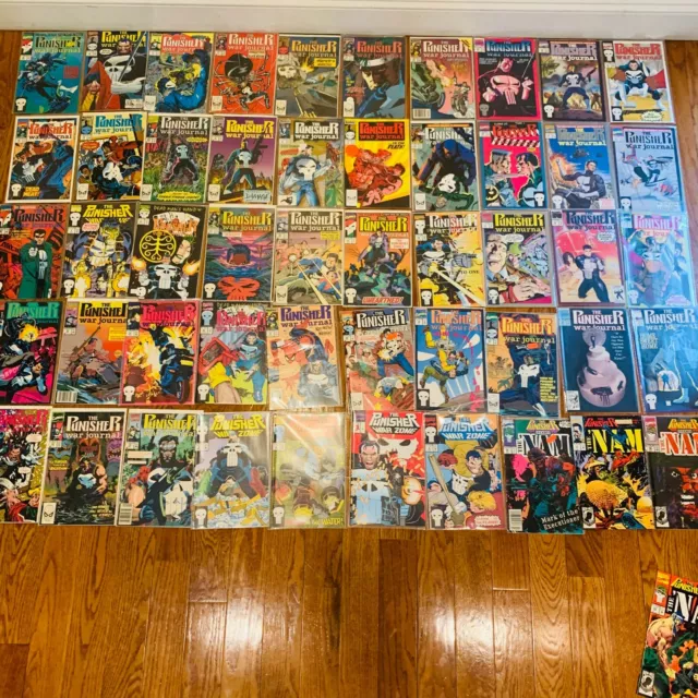 Lot Of 51 Vintage Punisher War Journal War Zone Nam Comic Books