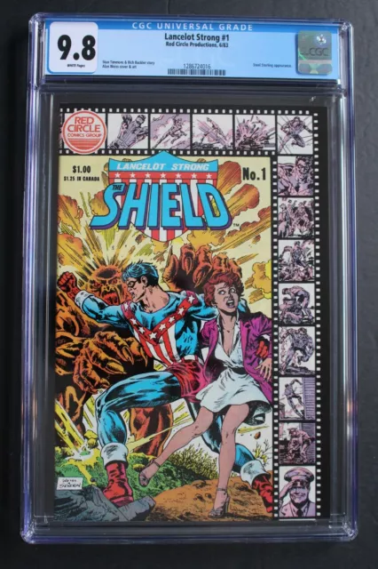 LANCELOT STRONG SHEILD #1 Red Circle Archie 1983 Steel Sterling Buckler CGC 9.8