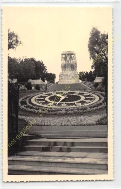 Format CPA Photo RPPC ALGERIE Alger n66 Monument Aux Morts & horloge