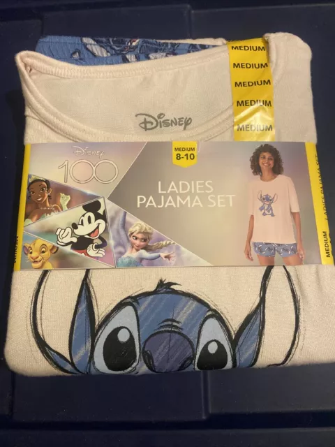 Disney Women's 100th Anniversary 2-Piece Short Sleeve & Short Pajama MEDIUM