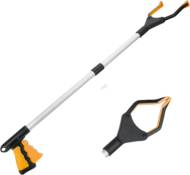 REACHER GRABBER TOOL, 32" Foldable Grabber Reacher, Rotating Jaw