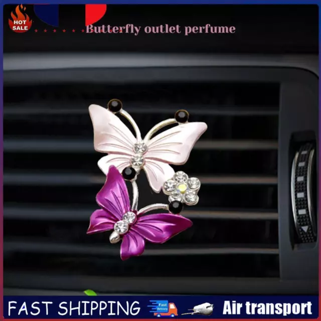 Car Clip Air Vent Outlet Perfume Auto Flavor Scent Decor Freshener (Pink) FR