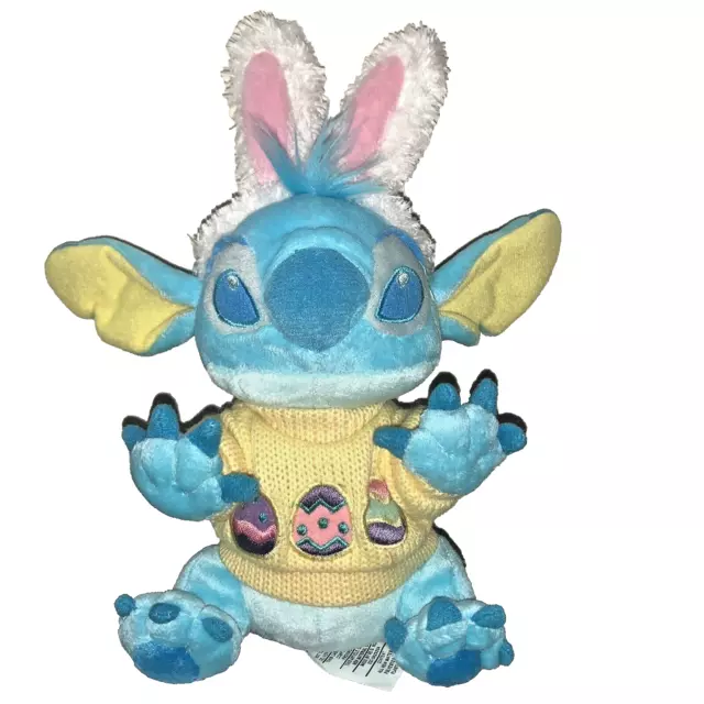 DISNEY STORE PLUSH Lilo & Stitch Easter Bunny Ears Pasta Egg Sweater ...