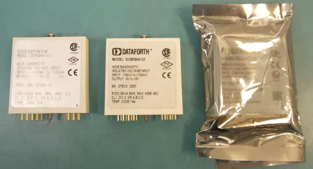 Dataforth SCM5B40-03 Analog Voltage Input Modules (Qty-3)