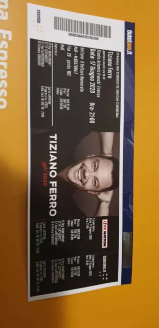 Biglietto concerto Tiziano Ferro a Firenze