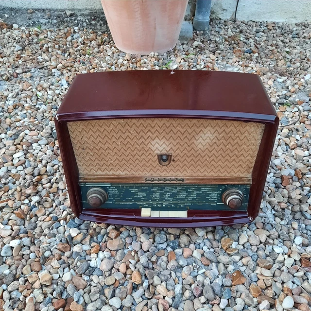 RARE MODELE ANCIEN Poste Radio Philips B2F80A 1950 Beige Vintage
