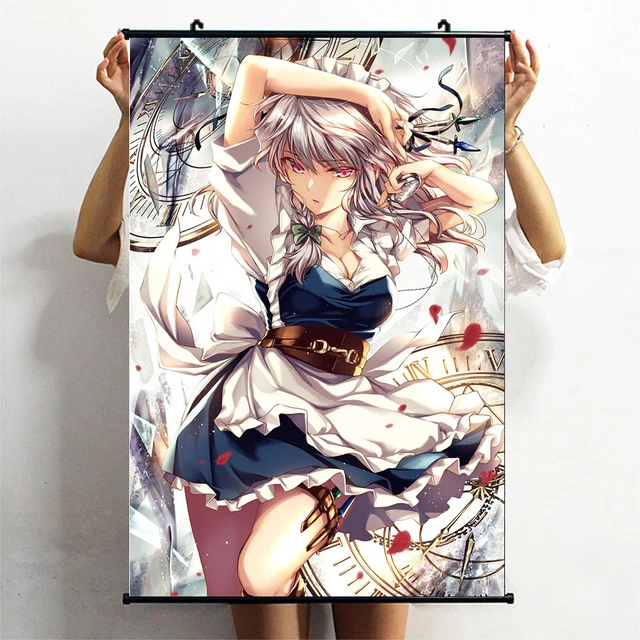 touhou izayoi sakuya Anime Poster Home Decor Wall Scroll Painting 60X90cm T6