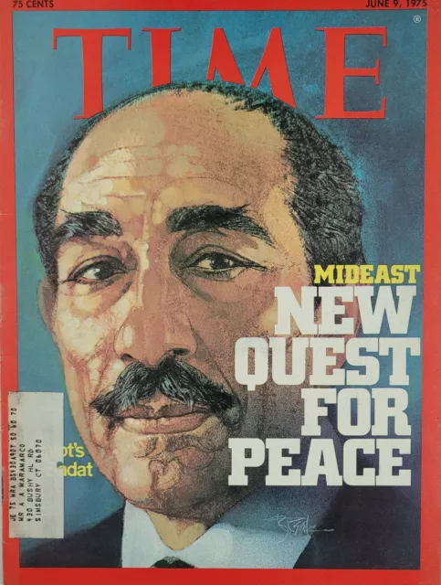 Time June 9 1975 Vtg Magazine Middle East Quest For Peace Egypt Sadat - VG