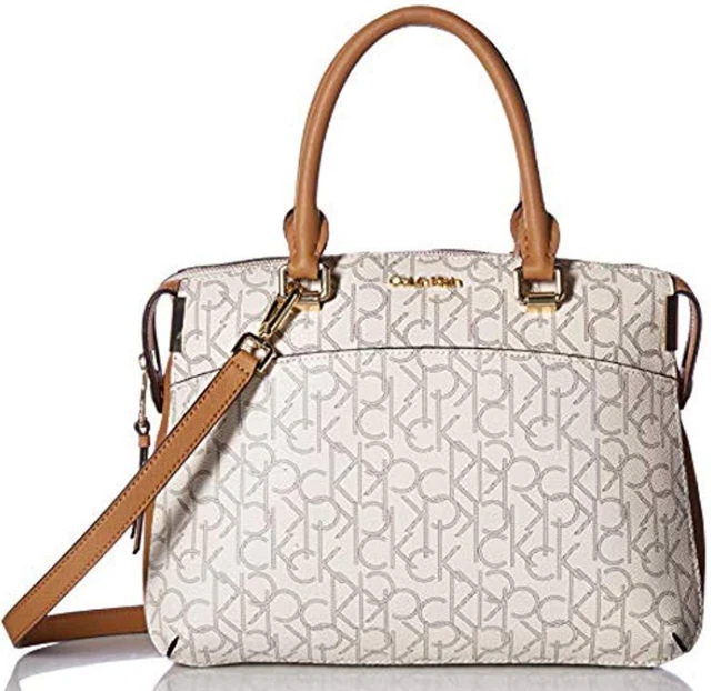 Calvin klein raelynn signature satchel on sale