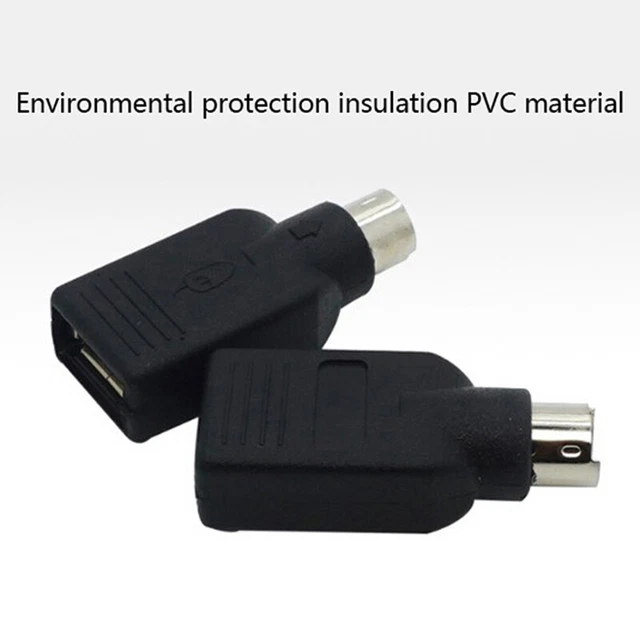USB To PS2 Adapter Cable Round Head Mouse And Keyboard Interface Converter`