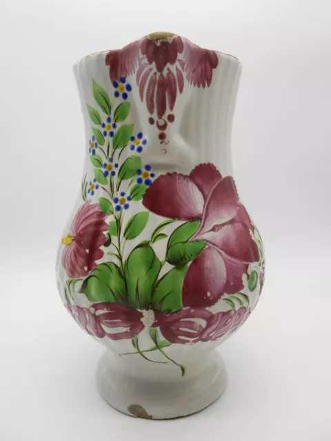 BROC A EAU / GRAND PICHET  EN FAIENCE DE L'EST / ISLETTES XIX ème