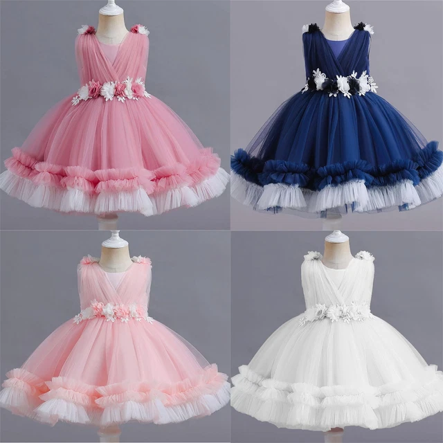 Baby Flower Girls Dress Bridesmaid Party Wedding Dresses Princess Christening